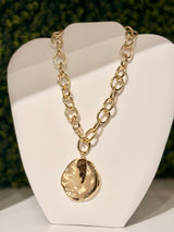 Chunky Gold Pendant Necklace