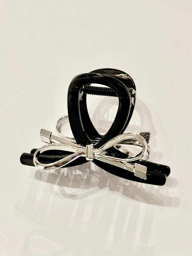 Silver Bow Clip