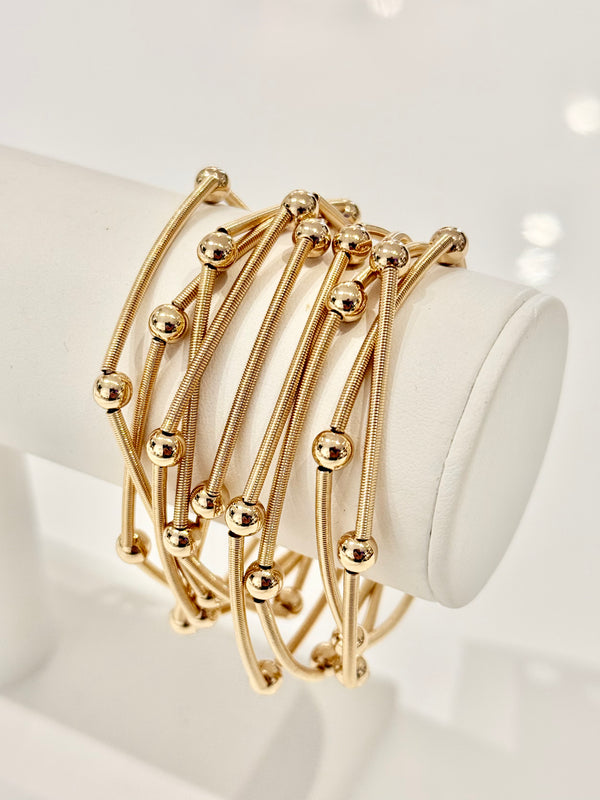 Golden Orbit Stretch Bracelet