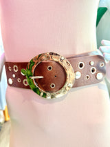 Round Buckle Elastic Belt