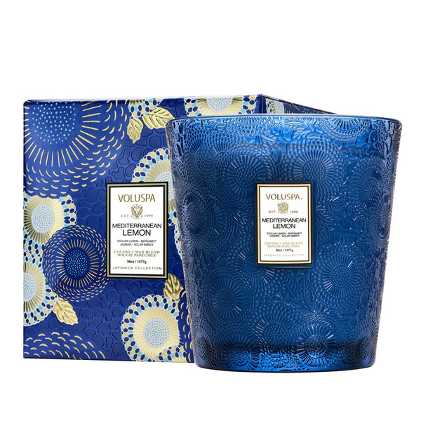 Mediterranean Lemon 3 Wick Hearth Candle