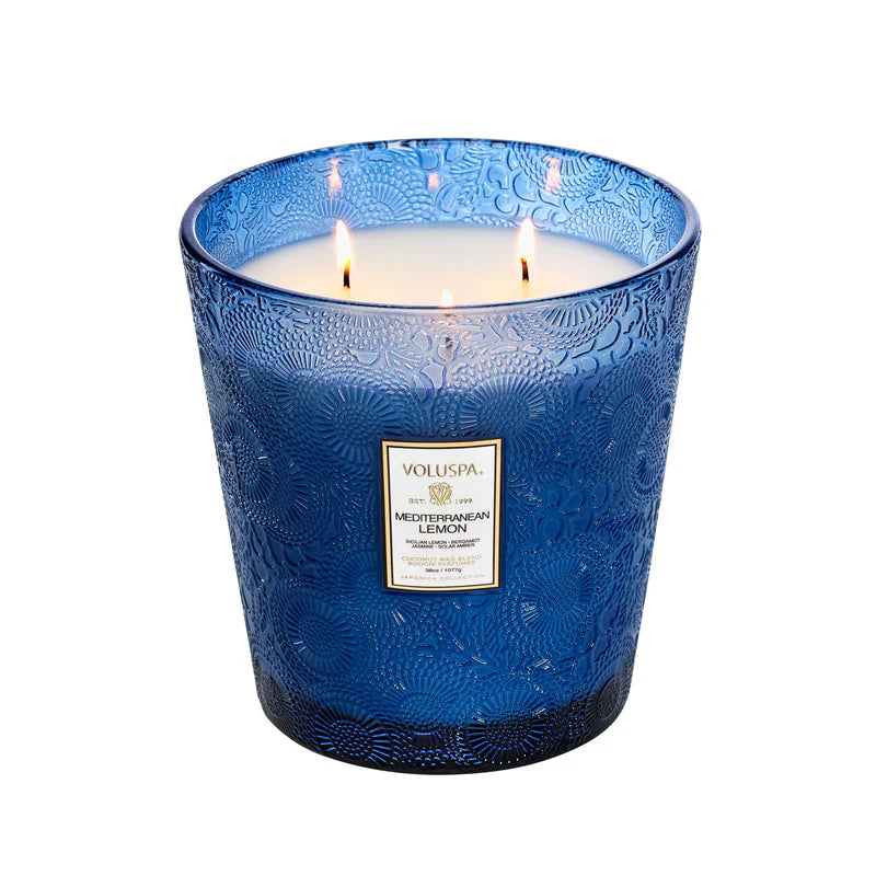 Mediterranean Lemon 3 Wick Hearth Candle