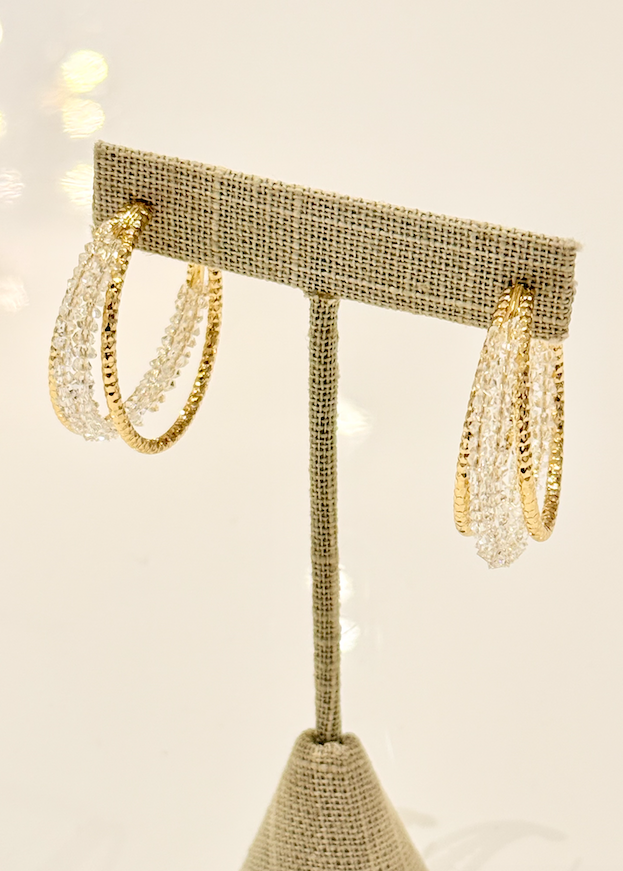 Crystal Hoop Earrings