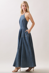 Brigitte Denim Maxi Dress