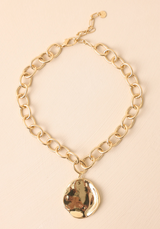 Chunky Gold Pendant Necklace