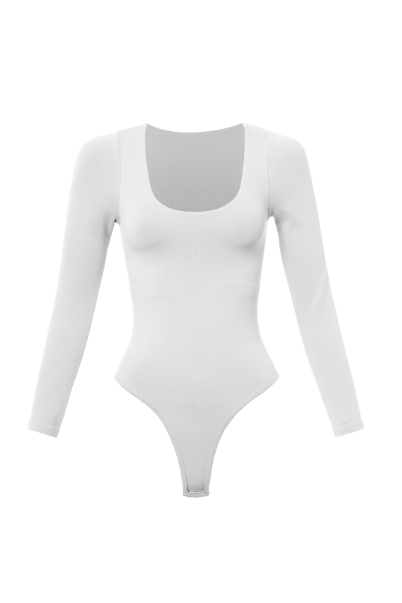 Round ScoopNeck Long Sleeve Bodysuit