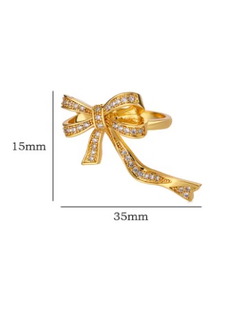 Bow Adjustable Open Ring