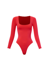 Square Neck Long Sleeve Bodysuit