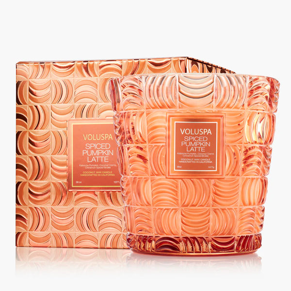 Spiced Pumpkin Latte 3 Wick Hearth Candle