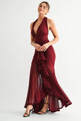 Isabella Halter Maxi Dress