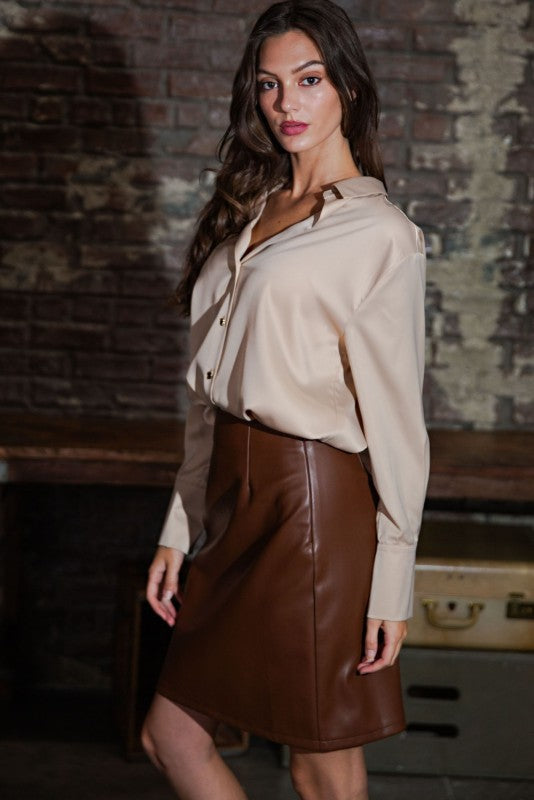 Blair Satin Collared Shirt