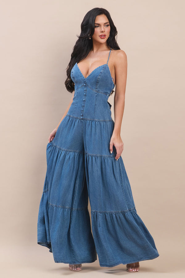 Ariana Denim Jumpsuit