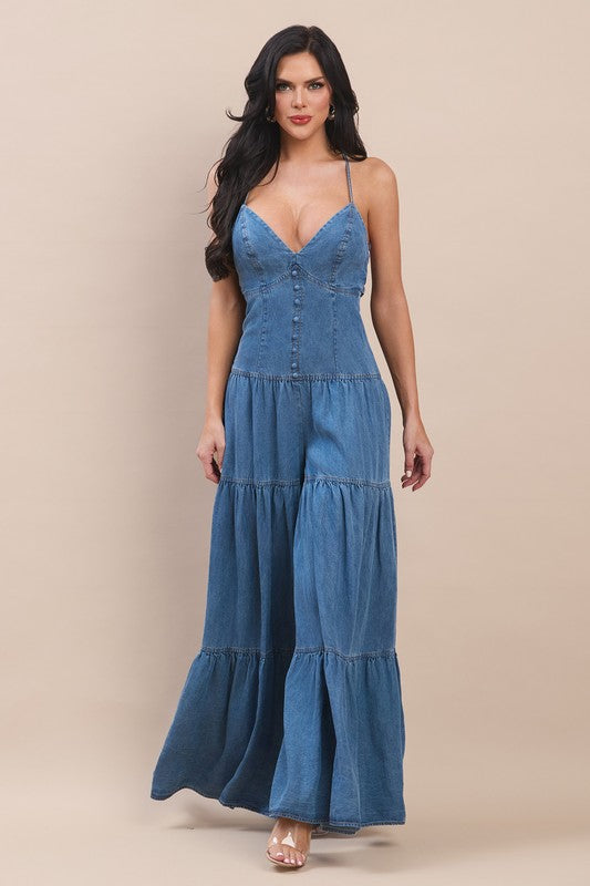 Ariana Denim Jumpsuit