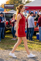 Scarlet Muse Vest & Mini Skort Set