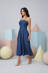Karol Denim Midi Dress
