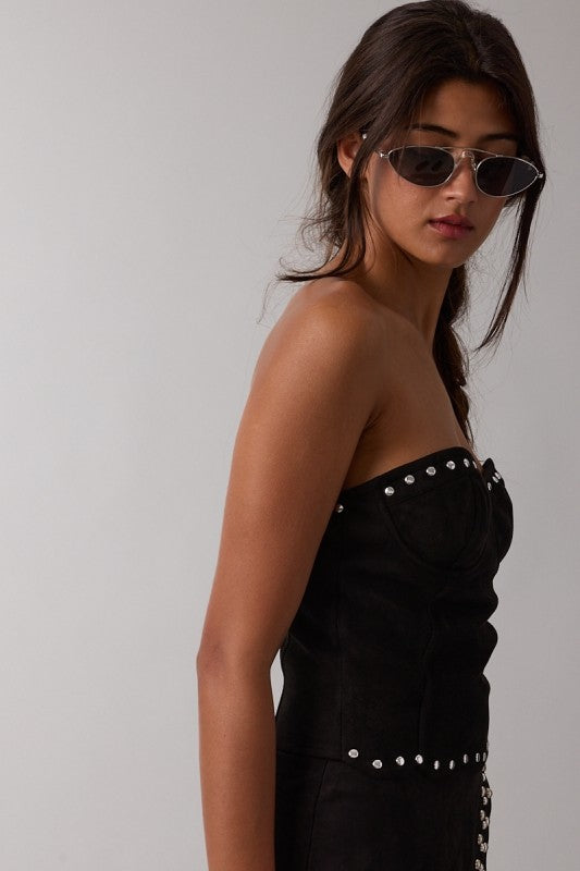 Clara Suede Tube Top