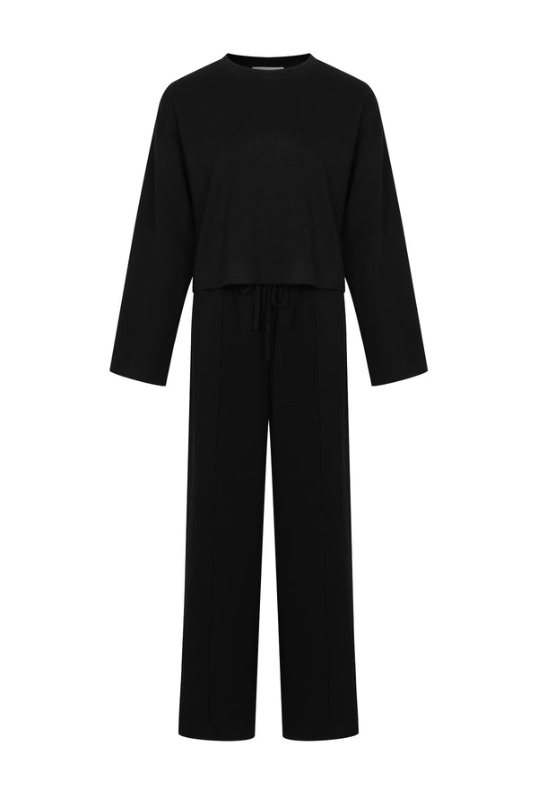 Elevated Ease Knit Long Sleeve Top And Pants Set