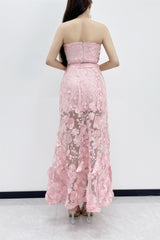 Floral Lace Two Piece Skirt Set