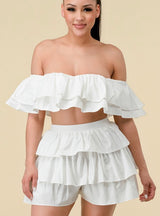 Mendez Ruffled Skirt Set