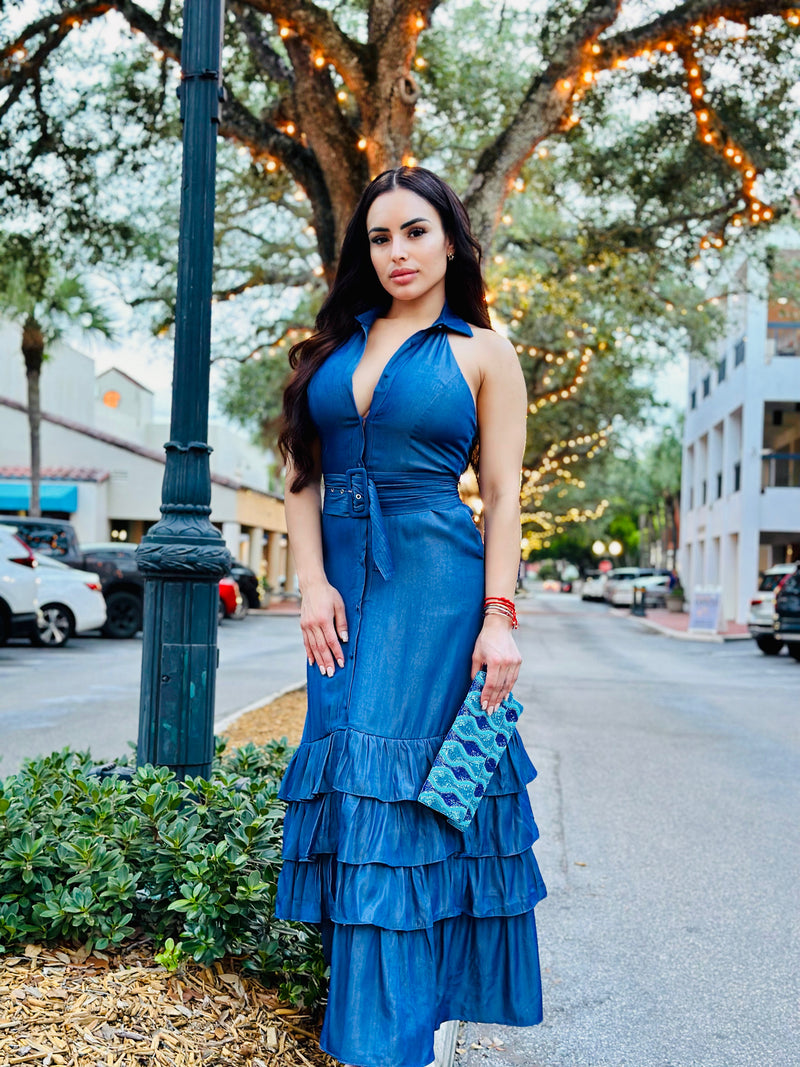 Evelyn Ruffled Maxi Dress
