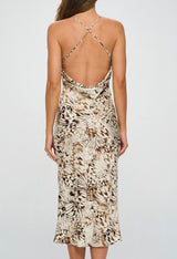 Reagan Satin Midi Dress