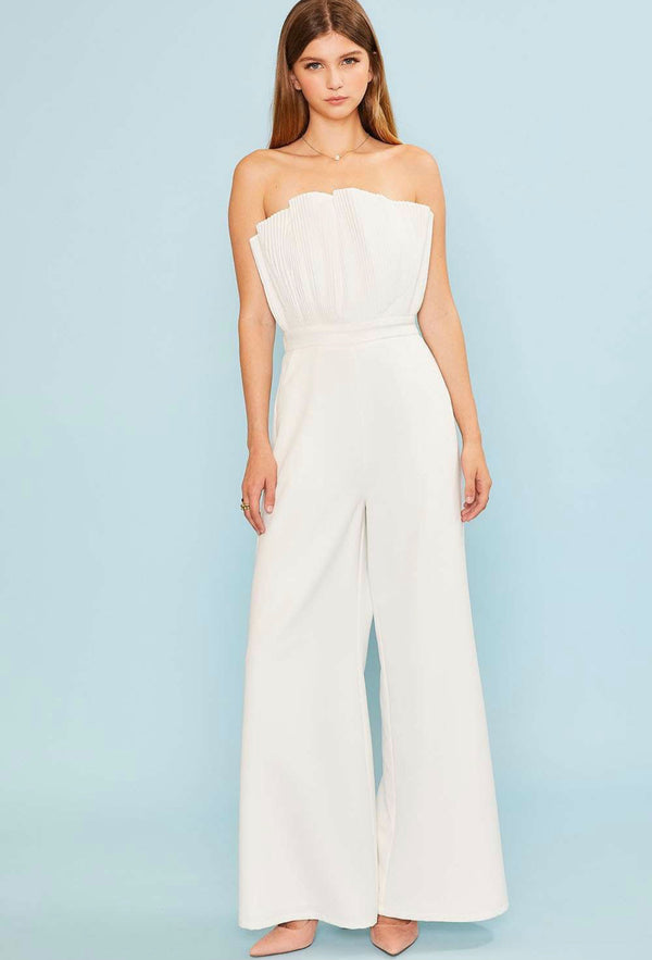 Davine Ruffled Tube-Top Jumpsuit