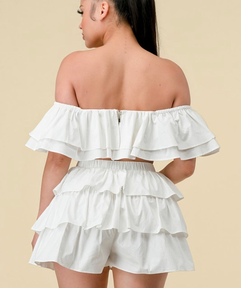 Mendez Ruffled Skirt Set