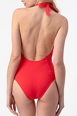 Kaleen Front Cross Halter One-Piece