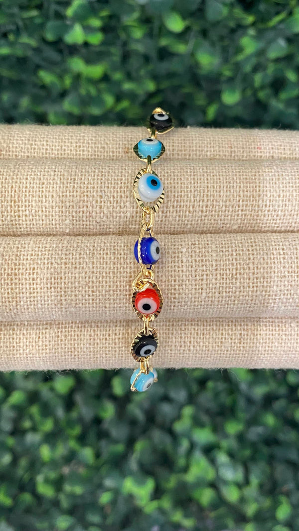 Gold Evil Eye Bracelet