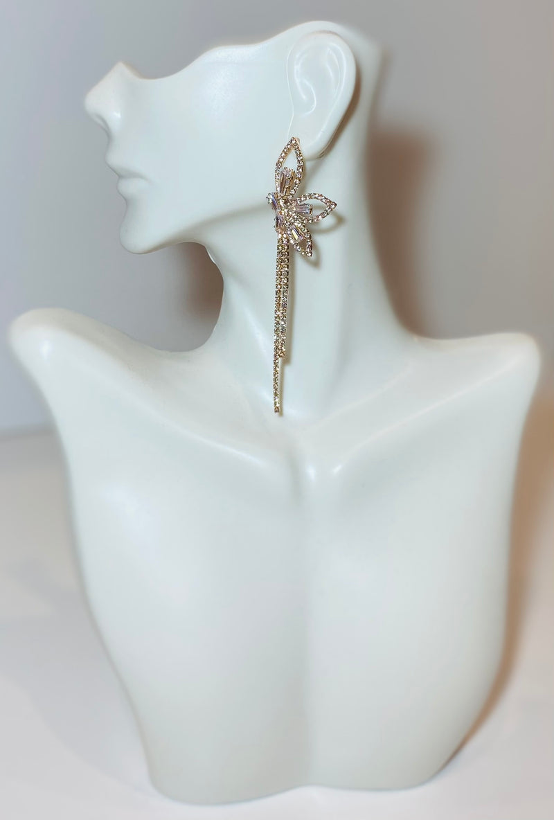 Flower Diamond Studded Earrings