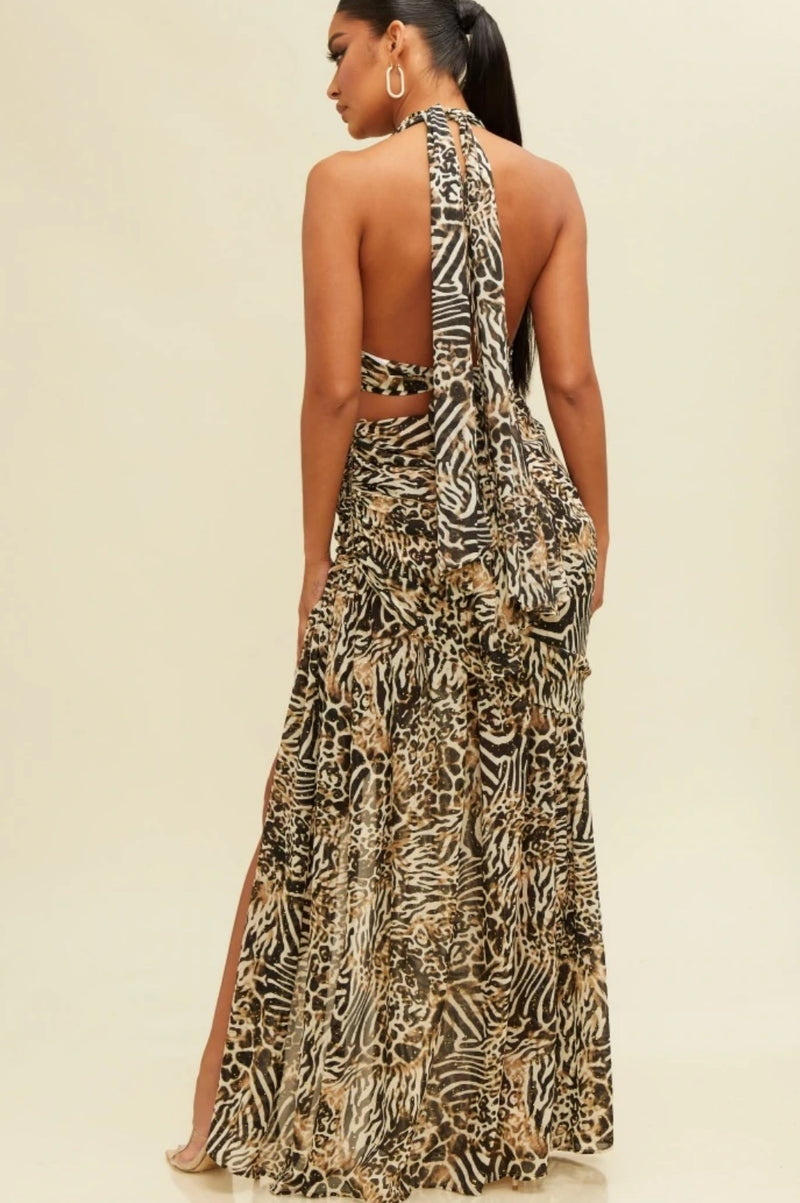Lucy Leopard Skirt Set
