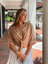 Amy Rolled Over Sleeve Top