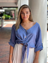 Amy Rolled Over Sleeve Top