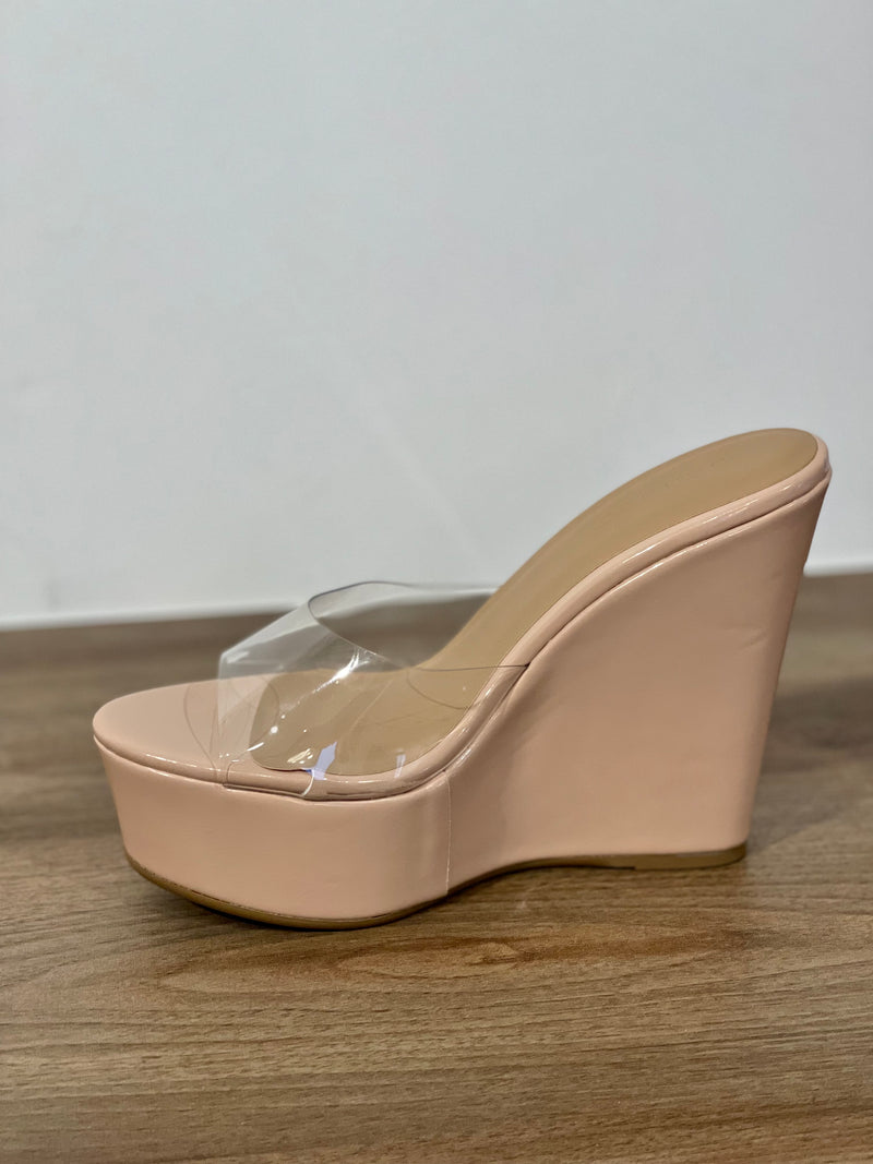 Haven Glossy Nude Wedge